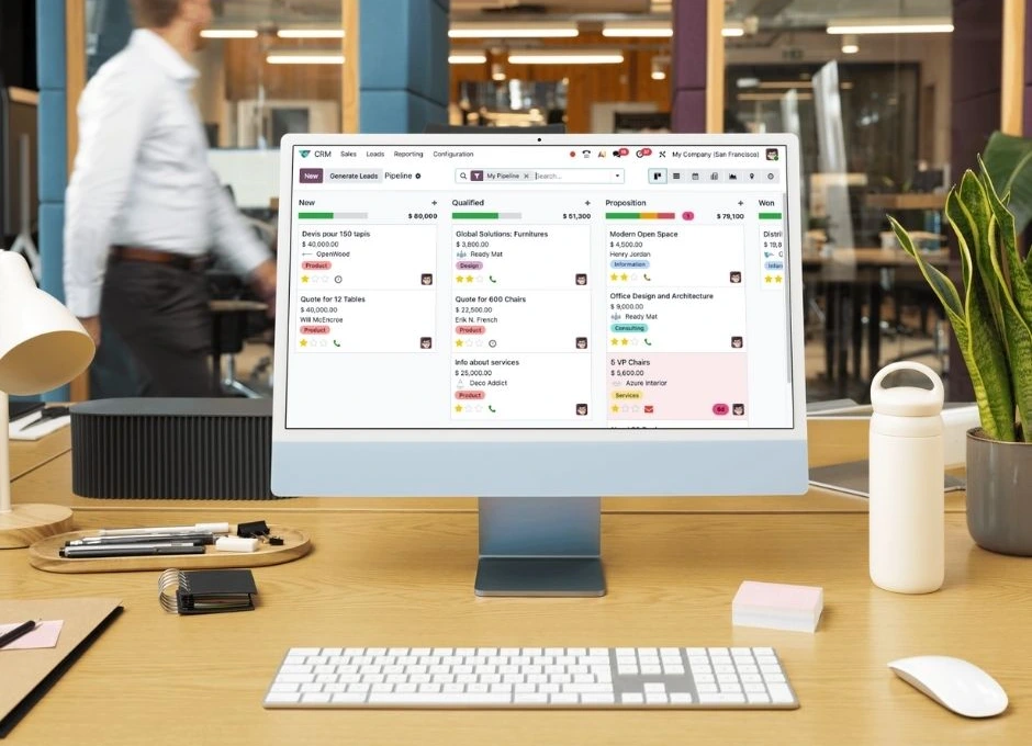 Odoo CRM interface vendeur