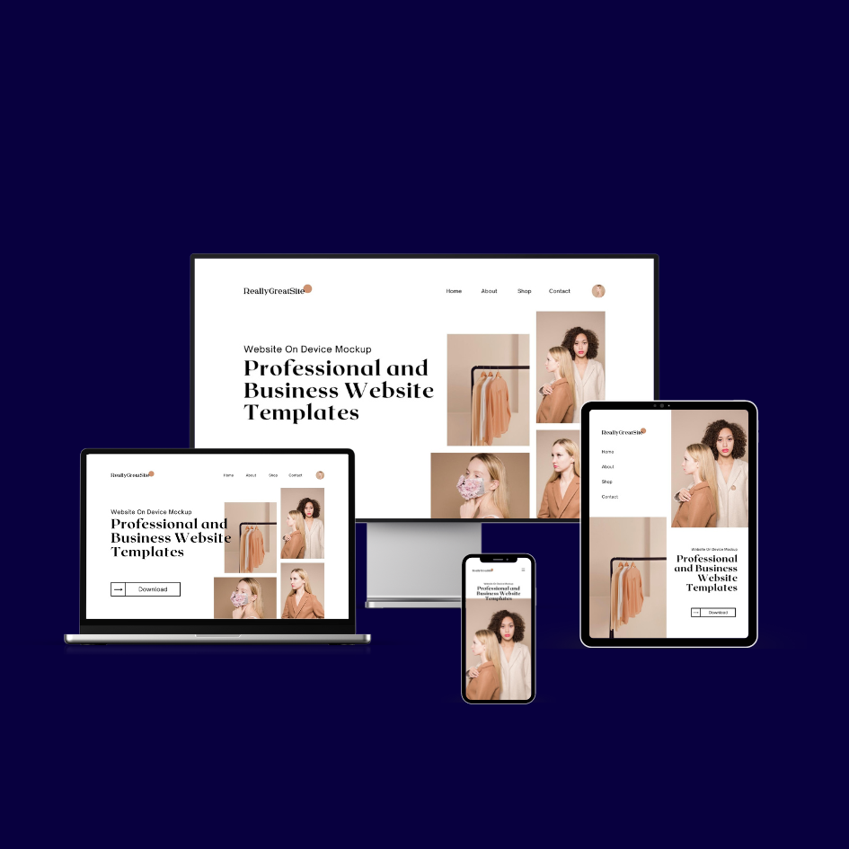 création de site web icone avec un site fait en responsive